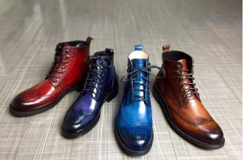 What is the essence of hand-made leather shoes? "Ancient way to color, never outdated"